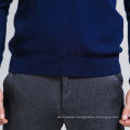 Woolen Blue Colour Hand Knitted Design Round Neck Sweaters For Men